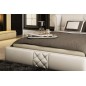Lit design en cuir italien de luxe VEGAS, blanc, 140x190 Lit design en cuir italien de luxe VEGAS, blanc, 140x190