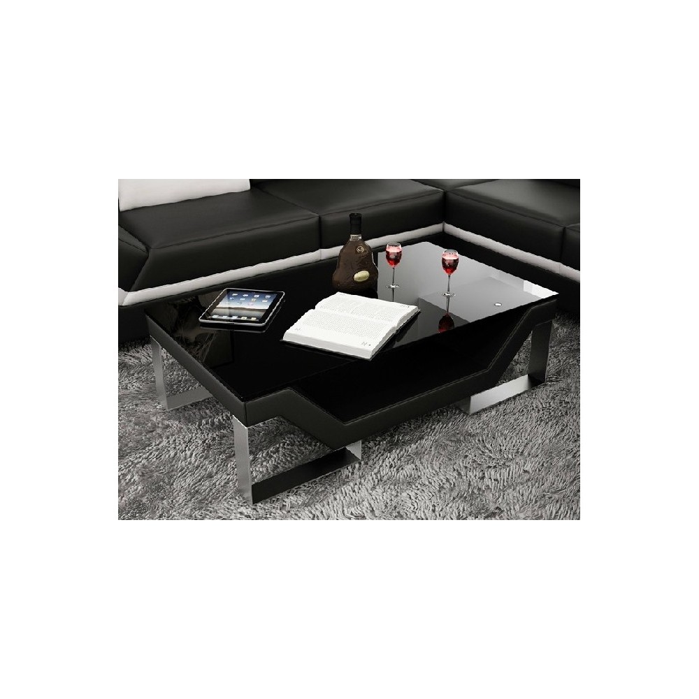 Table basse design PERLE, noir, 120×70×42 cm Table basse design PERLE, noir, 120×70×42 cm
