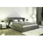 Lit design en cuir italien de luxe VEGAS, gris foncé, 160x200 Lit design en cuir italien de luxe VEGAS, gris foncé, 160x200