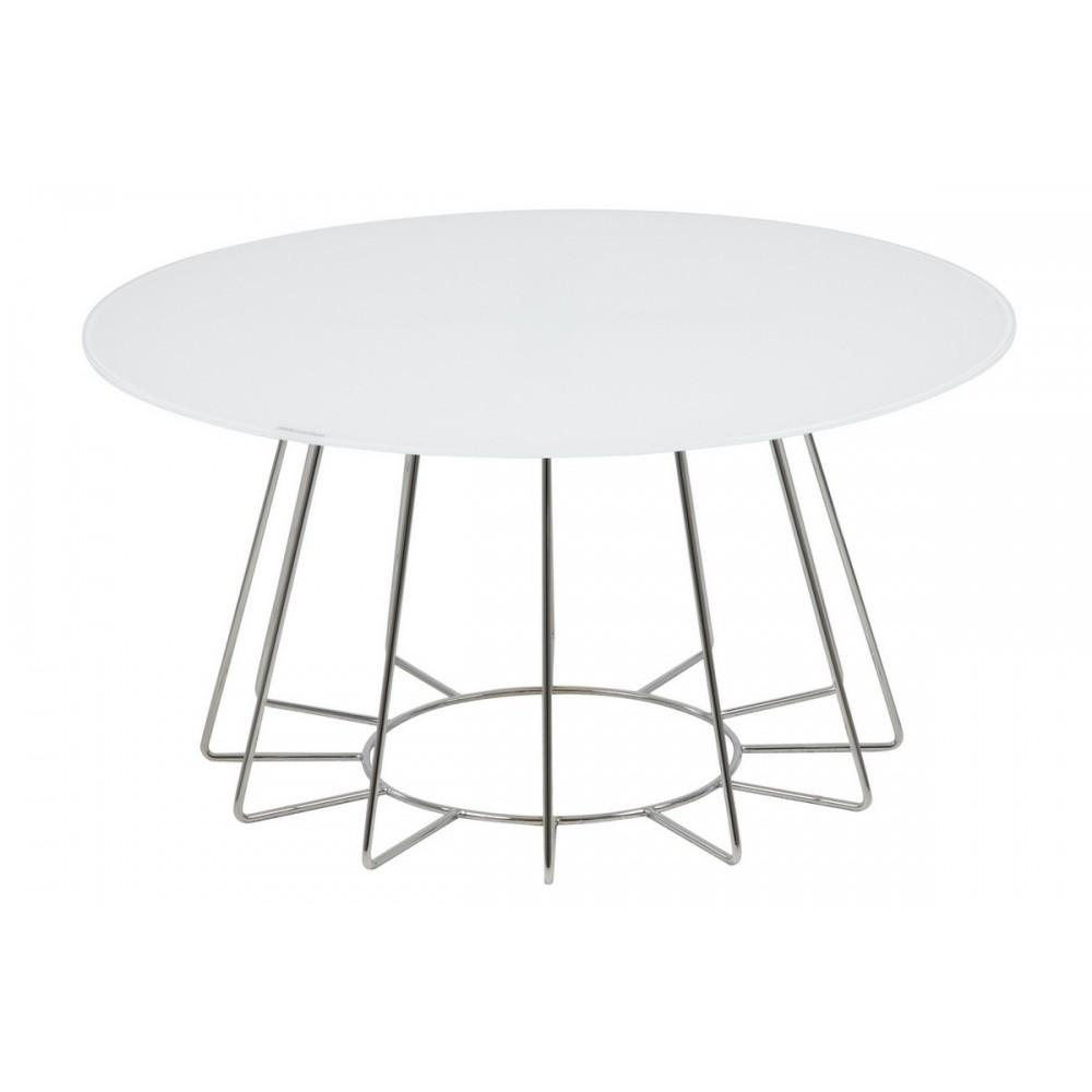 Table basse design, plateau de verre blanc, hauteur réglable, CASINI Table basse design, plateau de verre blanc, hauteur réglable, CASINI