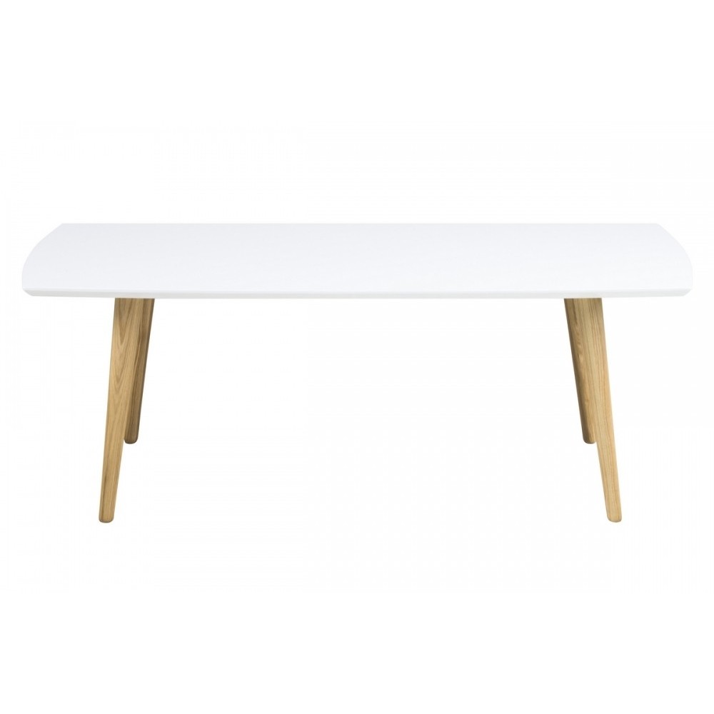 Table basse très tendance design en bois, ELSA, Blanc Table basse très tendance design en bois, ELSA, Blanc