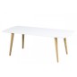 Table basse très tendance design en bois, ELSA, Blanc Table basse très tendance design en bois, ELSA, Blanc