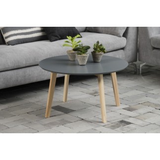 Table basse tendance en bois laqué gris foncé, MONA