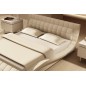 Lit design en cuir italien de luxe BELIA, blanc, 140x190 Lit design en cuir italien de luxe BELIA, blanc, 140x190