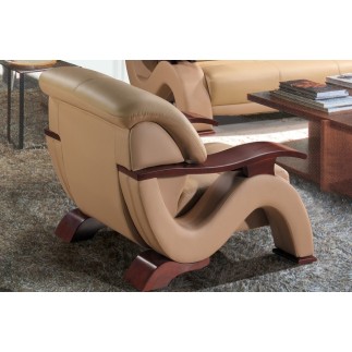 Fauteuil 1 place Tentation en cuir haut de gamme italien vachette Vénésetti. Tout cuir Prestige luxe (tour de caisse en cuir) Fa