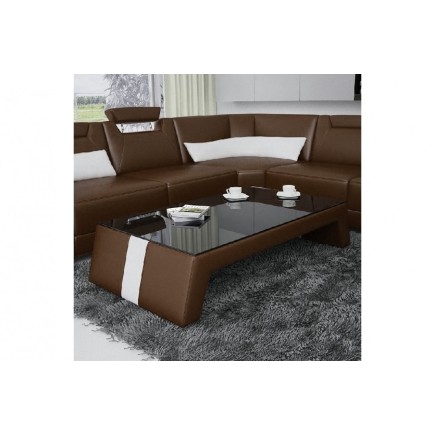 Table basse design SIARA, chocolat