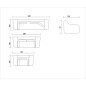Canapé 3 places en cuir italien STEFANO, gris foncé et blanc Canapé 3 places en cuir italien STEFANO, gris foncé et blanc