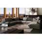 Canapé d'angle en cuir italien 7/8 places HOUSTON, gris foncé, angle gauche Canapé d'angle en cuir italien 7/8 places HOUSTON, gris foncé, angle gauche