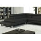 Canapé d'angle en cuir italien 5/6 places Grand CITY, noir, angle gauche Canapé d'angle en cuir italien 5/6 places Grand CITY, noir, angle gauche