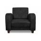 Ensemble de 2 superbes fauteuils en tissu de qualité MAGDA, noir Ensemble de 2 superbes fauteuils en tissu de qualité MAGDA, noir
