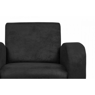 Ensemble de 2 superbes fauteuils en tissu de qualité MAGDA, noir