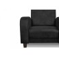 Ensemble de 2 superbes fauteuils en tissu de qualité MAGDA, noir Ensemble de 2 superbes fauteuils en tissu de qualité MAGDA, noir