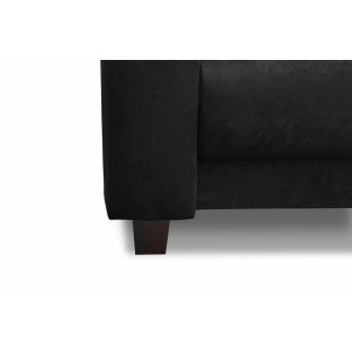 Ensemble de 2 superbes fauteuils en tissu de qualité MAGDA, noir