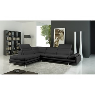 Canapé d'angle ITALIA en cuir haut de gamme italien vachette Vénésetti. Tout cuir Prestige luxe (tour de caisse en cuir); Colori