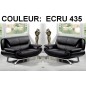 Ensemble de 2 canapés PASSY 2 places en cuir haut de gamme italien vachette Vénésetti. Tout cuir supérieur luxe (tour de caisse