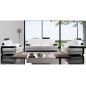 Ensemble CAPRI, 3 pièces: canapé 3 places + 2 places + fauteuil en cuir luxe haut de gamme italien vachette. Blanc et noir Ensemble CAPRI, 3 pièces: canapé 3 places + 2 places + fauteuil en cuir luxe haut de gamme italien vachette. Blanc et noir