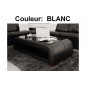 Table basse ROSY design en simili cuir Blanc N°781