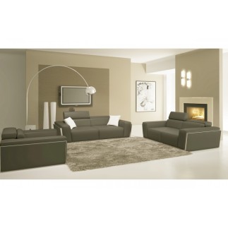 Ensemble DIVIN composé d'un canapé 3 places et d'un canapé 2 places et d'un fauteuil, cuir Prestige luxe haut de gamme italien v