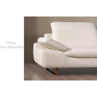 Fauteuil une place en cuir supérieur luxe haut de gamme italien TORINO, blanc