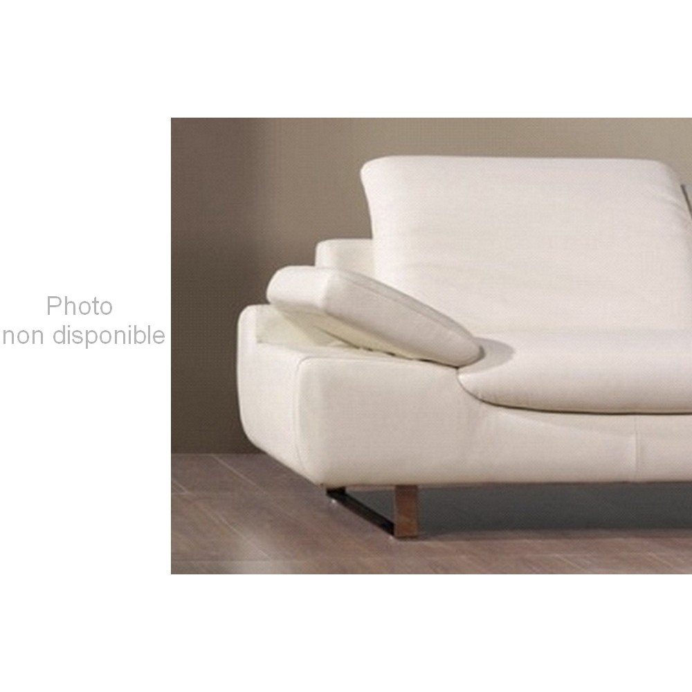 Fauteuil une place en cuir supérieur luxe haut de gamme italien TORINO, blanc Fauteuil une place en cuir supérieur luxe haut de gamme italien TORINO, blanc