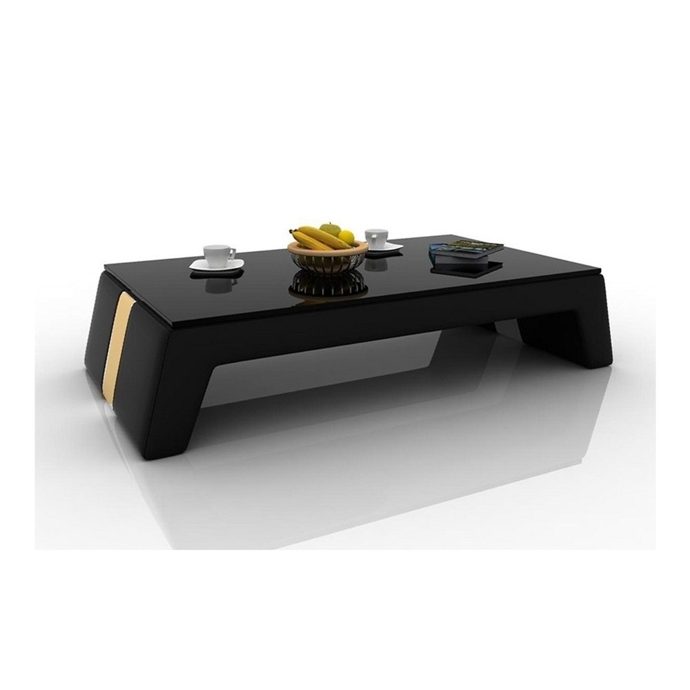 Table basse design SIARA, chocolat et beige Table basse design SIARA, chocolat et beige