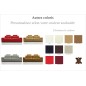 Canapé 2 places en cuir italien MAISON BLANCHE, couleur personnalisée