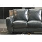 Ensemble AMSTERDAM 3 places et 2 places et fauteuil en 100 % TOUT cuir prestige luxe italien Gris foncé , livraison sous 7 jours