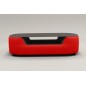 Table basse design, plateau de verre foncé, ALESIA, rouge Table basse design, plateau de verre foncé, ALESIA, rouge