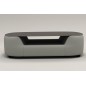Table basse design, plateau de verre foncé, ALESIA, Gris clair Table basse design, plateau de verre foncé, ALESIA, Gris clair