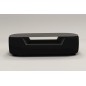 Table basse design, plateau de verre foncé, ALESIA, Noir