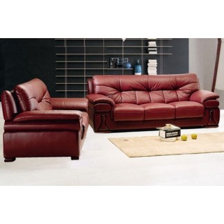 Canapé CAMBRIDGE 3 places en 100% Tout cuir haut de gamme italien, Bordeaux, en STOCK LIVRAISON SOUS 7 JOURS