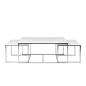 Ensemble de 3 tables basses contemporaines COSTA, Blanc Ensemble de 3 tables basses contemporaines COSTA, Blanc