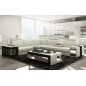 Canapé d'angle en cuir luxe italien 5/6 places XERUS, cuir haut de gamme italien vachette. Cuir Prestige luxe. blanc et noir, an Canapé d'angle en cuir luxe italien 5/6 places XERUS, cuir haut de gamme italien vachette. Cuir Prestige luxe. blanc et noir, an