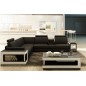 Canapé d'angle en cuir luxe italien 5/6 places XERUS, cuir haut de gamme italien vachette. Cuir Prestige luxe. Noir et blanc, an Canapé d'angle en cuir luxe italien 5/6 places XERUS, cuir haut de gamme italien vachette. Cuir Prestige luxe. Noir et blanc, an