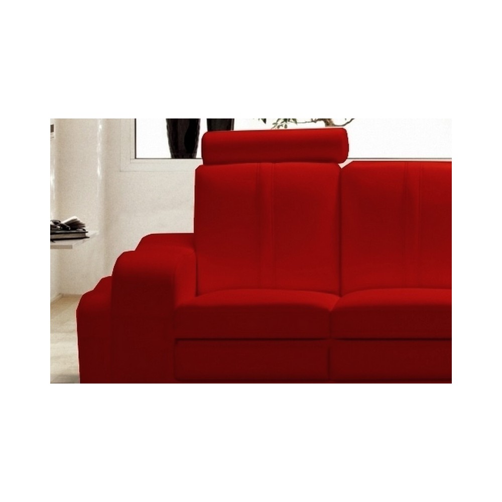 Canapé 2 places en cuir italien ROSSO, rouge Canapé 2 places en cuir italien ROSSO, rouge