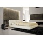 Lit design en cuir italien de luxe LETTO, écru, 140x190 Lit design en cuir italien de luxe LETTO, écru, 140x190