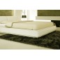 Lit design en cuir italien de luxe LETTO, écru, 160x200 Lit design en cuir italien de luxe LETTO, écru, 160x200
