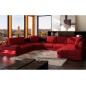 Canapé d'angle en cuir italien 7/8 places HOUSTON, rouge, angle gauche Canapé d'angle en cuir italien 7/8 places HOUSTON, rouge, angle gauche