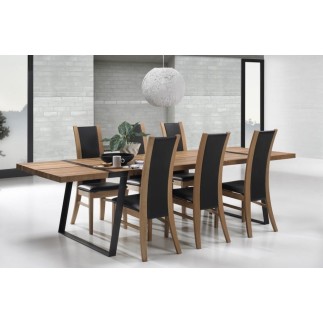 Grande table à manger GIGANT de marque Canett, modèle 290 cm de long. Version: Neutre, Huilé, Noir, Peint