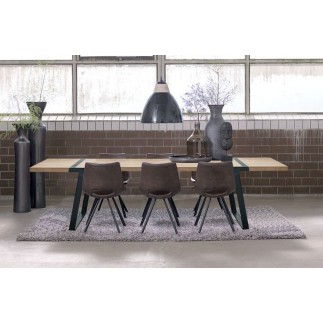 Grande table à manger GIGANT de marque Canett, modèle 290 cm de long. Version: Neutre, Huilé, Noir, Peint
