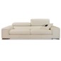 Canapé GENEVA en cuir haut de gamme italien vachette Vénésetti. Cuir Prestige luxe. Canapé 3 places. Blanc N°781 - Vénésetti