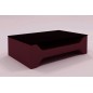 Table basse LINA design en simili cuir Bordeaux N°B37