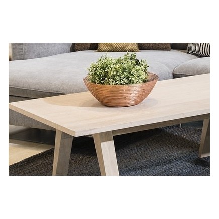 Table basse contemporaine, en bois massif, CINA, chêne