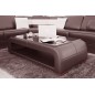 Table basse ROSY design en simili cuir Chocolat N°505