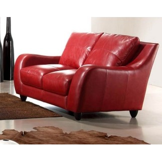 Ensemble AMSTERDAM, 3 pièces canapé en cuir haut de gamme italien 3 places + 2 places + Fauteuil, BORDEAUX