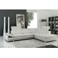Canapé d'angle ITALIA en cuir haut de gamme italien vachette Vénésetti. Cuir Prestige luxe Blanc 01. Angle droit vu de face - Vé Canapé d'angle ITALIA en cuir haut de gamme italien vachette Vénésetti. Cuir Prestige luxe Blanc 01. Angle droit vu de face - Vé