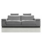 Canapé 2 places en cuir italien MAISON BLANCHE, gris clair Canapé 2 places en cuir italien MAISON BLANCHE, gris clair