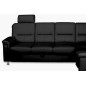 Canapé d'angle convertible DETROIT en simili cuir noir de qualité, angle droit, 5/6 places Canapé d'angle convertible DETROIT en simili cuir noir de qualité, angle droit, 5/6 places
