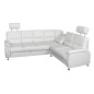 Canapé d'angle convertible DETROIT en simili cuir blanc de qualité, angle droit, 5/6 places Canapé d'angle convertible DETROIT en simili cuir blanc de qualité, angle droit, 5/6 places