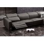 Canapé d'angle en cuir de buffle italien 7/8 places RELAXZEN, noir, angle droit Canapé d'angle en cuir de buffle italien 7/8 places RELAXZEN, noir, angle droit